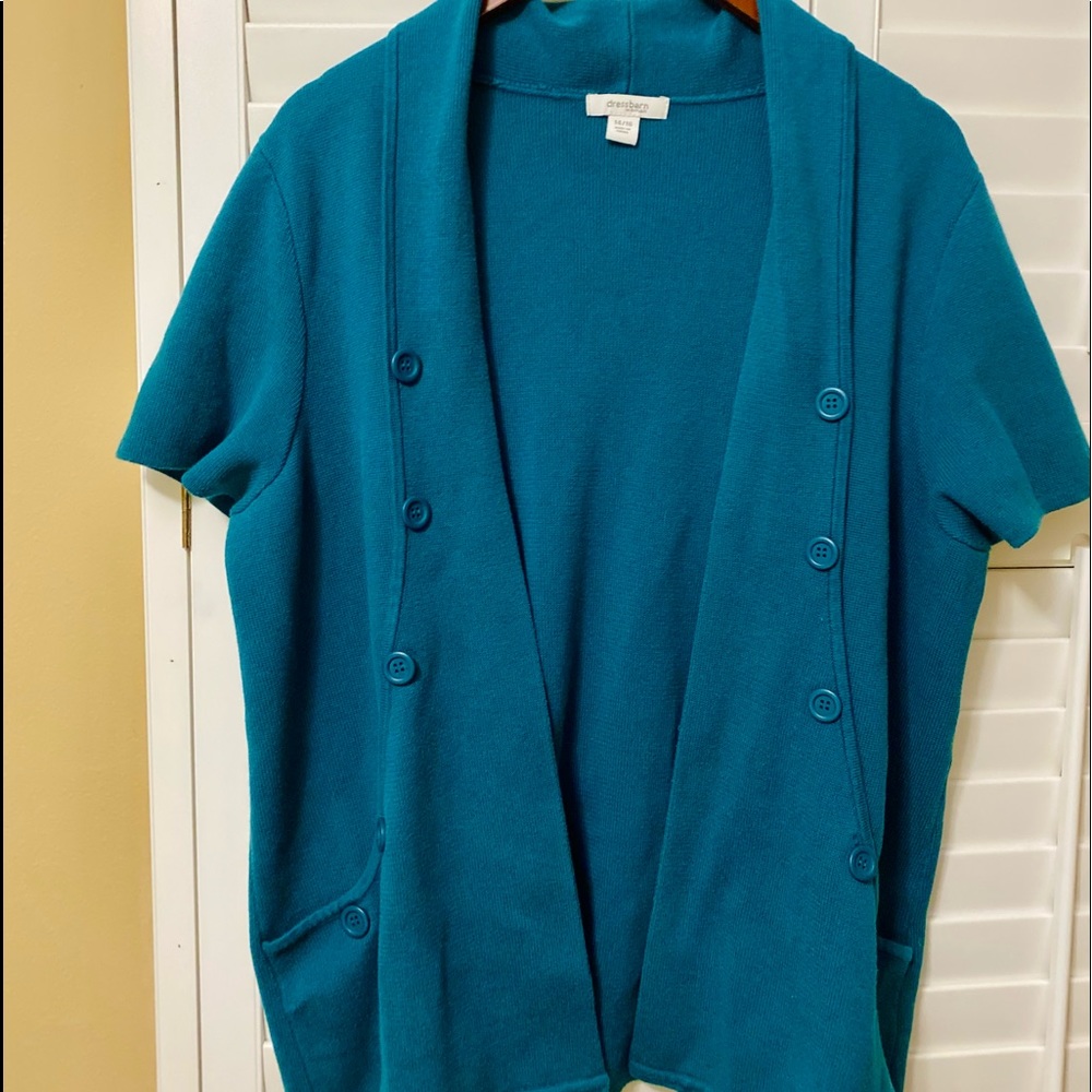 DRESS BARN Short Sleeve Cardigan Size 14/16